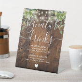 Rustikales Holz mit hellen Grüntönen Signature Dri Sockelschild (In SItu)