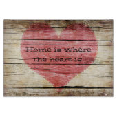 Rustikales Holz mit Herz Schneidebrett (Vorderseite)