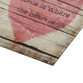 Rustikales Holz mit Herz Schneidebrett (Ecke)