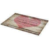 Rustikales Holz mit Herz Schneidebrett (Ecke)