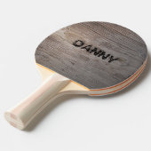 Rustikales Holz mit Ihrem Namen Ping Pong Paddle Tischtennis Schläger (Vorderseite)