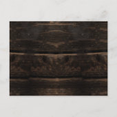 Rustikales Holz mit leuchtenden Lichtern Einladungspostkarte (Rückseite)