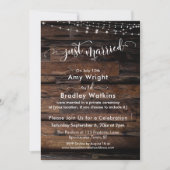 Rustikales Holz mit Licht, nur verheiratete Kallig Einladung (Vorderseite)