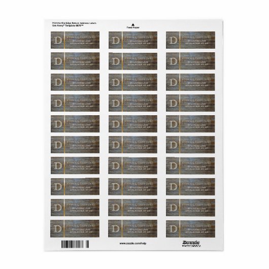 Rustikales Holz Mit Monogramm | Country Wedding Th (Vorne)