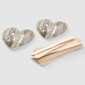 Rustikales Holz Mit Monogramm Fächer (Non-assembled)