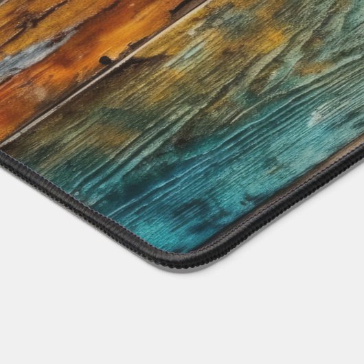 Rustikales Holz mit Personalisiertem Namen Schreibtischunterlage (Ecke)