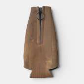 Rustikales Holz mit quadratischem Foto Flaschenkühler (Rückseite)