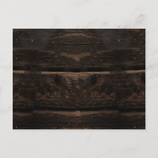 Rustikales Holz mit Saitenlicht Einladung zur Hoch (Rückseite)