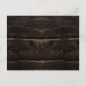 Rustikales Holz mit Saitenlicht zum Hochzeitsessen Einladungspostkarte (Rückseite)