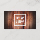Rustikales Holz mit Verzierung und Vignette Visitenkarte (Vorderseite)