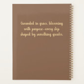 Rustikales Holz mit weißen Blume Planer (Rückseite)