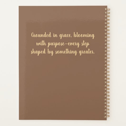 Rustikales Holz mit weißen Blume Planer (Rückseite)