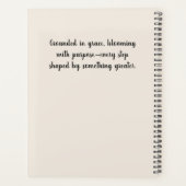 Rustikales Holz mit weißen, eleganten Blume Planer (Rückseite)