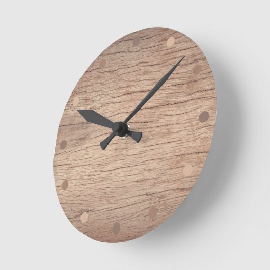 Rustikales Holz modern Runde Wanduhr (Winkel)
