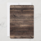 Rustikales Holz - Moderne Country-String-Lichter H Einladung (Rückseite)