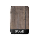 Rustikales Holz Monogram Bauernstall gestört Badematte (Vorderseite Vertikal)