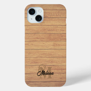 Rustikales Holz, monogramiert Case-Mate iPhone Hülle