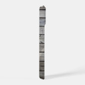 Rustikales Holz Monogramm iPhone 15 Hülle (Rechte Seite)