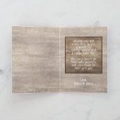 Rustikales Holz Muster Saisonurlaub Gruß Feiertagskarte (Innenseite)