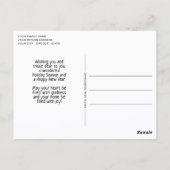 Rustikales Holz Muster Saisonurlaub Gruß Postkarte (Rückseite)