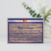 Rustikales Holz nach Colorado Probe Einladung (Stehend Vorderseite)