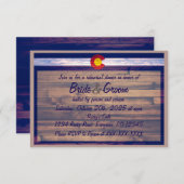 Rustikales Holz nach Colorado Probe Einladung (Vorne/Hinten)