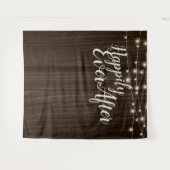 Rustikales Holz nach Hochzeitstag Wandteppich (Vorderseite (Horizontal))