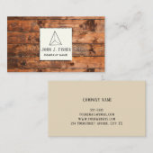 Rustikales Holz nach Maß Visitenkarte (Vorne/Hinten)