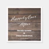 Rustikales Holz nach rustikaler Hochzeit Serviette (Vorderseite)