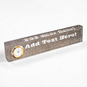 Rustikales Holz Namensplakette