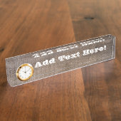 Rustikales Holz Namensplakette (Seite)