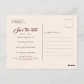 Rustikales Holz Navy Blue String Lights Save the D Postkarte (Rückseite)