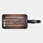 Rustikales Holz nur verheiratet Weiße Typografie P Gepäckanhänger (Rückseite horizontal)