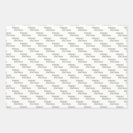 Rustikales Holz Olivenöl Grüne Schneeflocke glückl Geschenkpapier Set (Vorderseite 2)