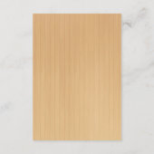 Rustikales Holz Orangefarbene Butterfly Hochzeitsd Begleitkarte (Rückseite)