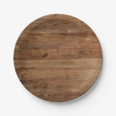Rustikales Holz-Party Pappteller (Vorderseite)