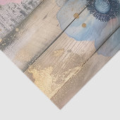 Rustikales Holz, pastellfarbene Blume Seidenpapier (Detail)