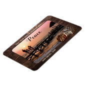 Rustikales Holz Personalisiert Holiday Foto Magnet (Linke Seite)