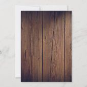 Rustikales Holz Personalisierte Skriptänderungen Save The Date (Rückseite)