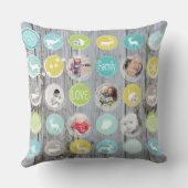 Rustikales Holz Personalisierte Weihnachten mit Bä Kissen (Rückseite)