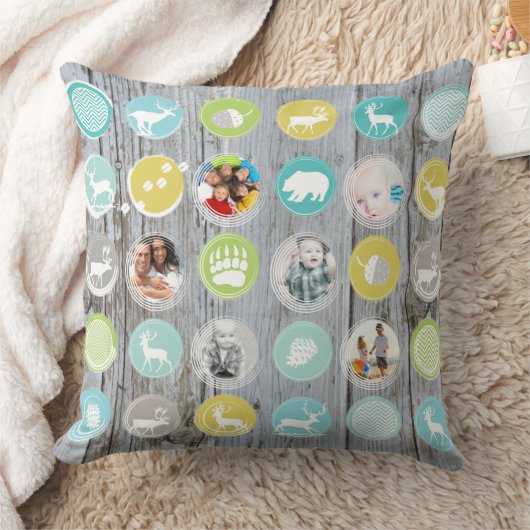 Rustikales Holz Personalisierte Weihnachten mit Bä Kissen (Decke)