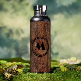 Rustikales Holz personalisierter Wärmeschwäscher Trinkflasche