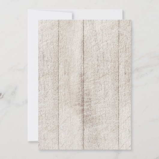 Rustikales Holz Pink Blauer Blumenpaare Brautparty Einladung (Rückseite)