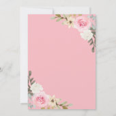 Rustikales Holz Pink Gold Pumpkin Brautparty Einladung (Rückseite)