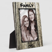 Rustikales Holz prägt Ihr Foto und Ihren Text Fotoplatte (Seite)