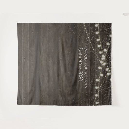 Rustikales Holz-Prom-Dance-Hintergrund Wandteppich (Vorderseite (Horizontal))