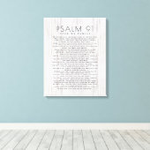 Rustikales Holz Psalm 91 über meinem Christlichen Leinwanddruck (Insitu (Holzboden))