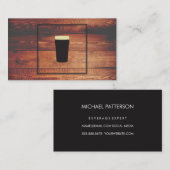 Rustikales Holz-Quadrat Visitenkarte (Vorne/Hinten)