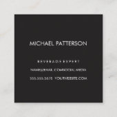 Rustikales Holz-Quadratzelement | Bierexperte Quadratische Visitenkarte (Rückseite)