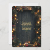 Rustikales Holz Rahmen Weihnachtsfoto Collage Feiertagskarte (Rückseite)